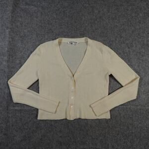 Reformation Sweater Womens Small 100% Merino Wool Cardigan Button Ribbed Knit